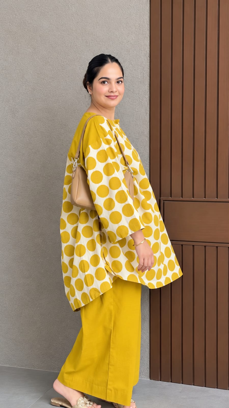 Readymade Cotton Two Piece (Yellow)