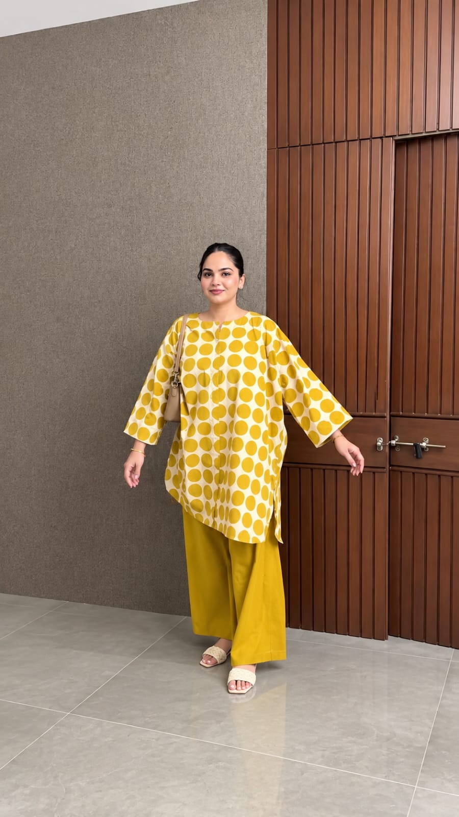 Readymade Cotton Two Piece (Yellow)