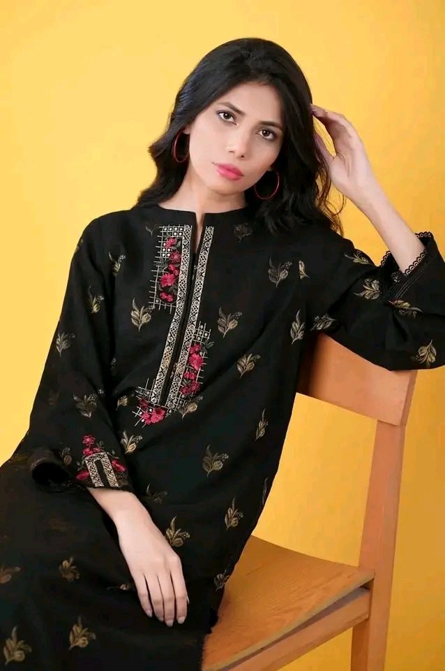 🌺 ব্ল্যাক এমব্রয়ডারি টু পিস 🌺