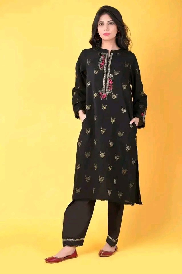 🌺 ব্ল্যাক এমব্রয়ডারি টু পিস 🌺