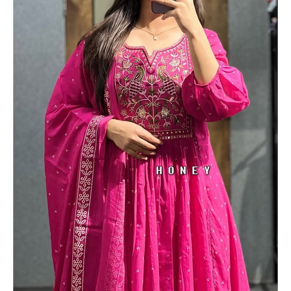 🌺 কালারফুল সুতি থ্রি পিস 🌺